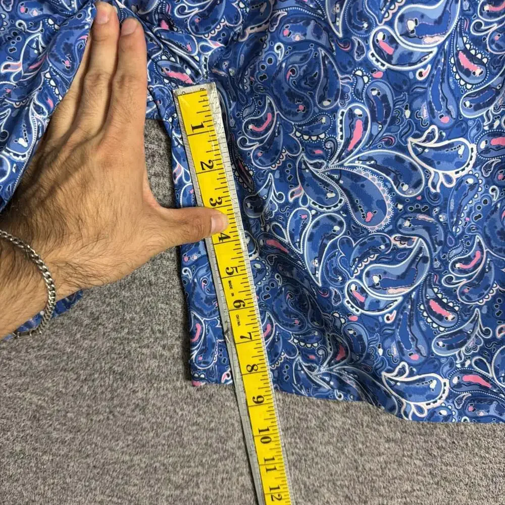 Peter Millar Men's Small Swim Trunks Seaside Paisley Print Shorts 8
